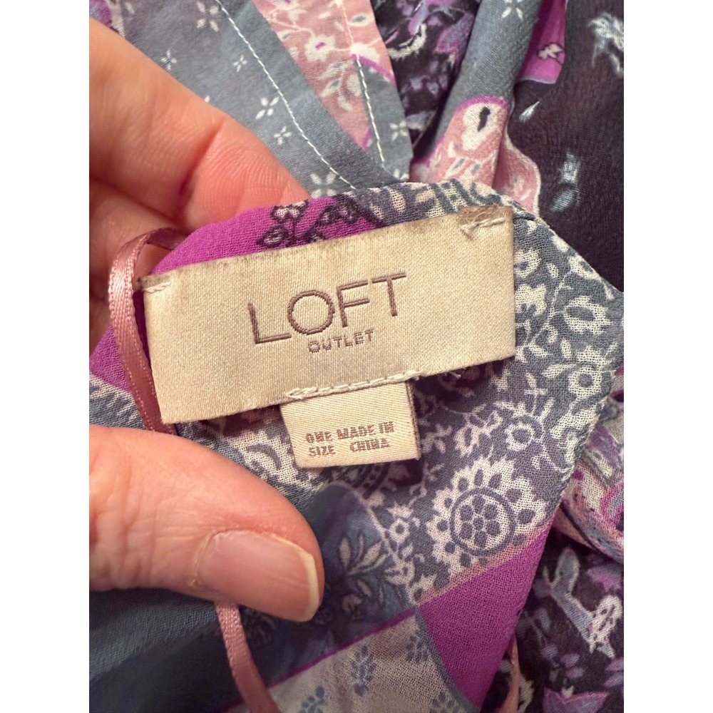 Loft Patchwork Tie Front Duster One Size Boho Chi… - image 5